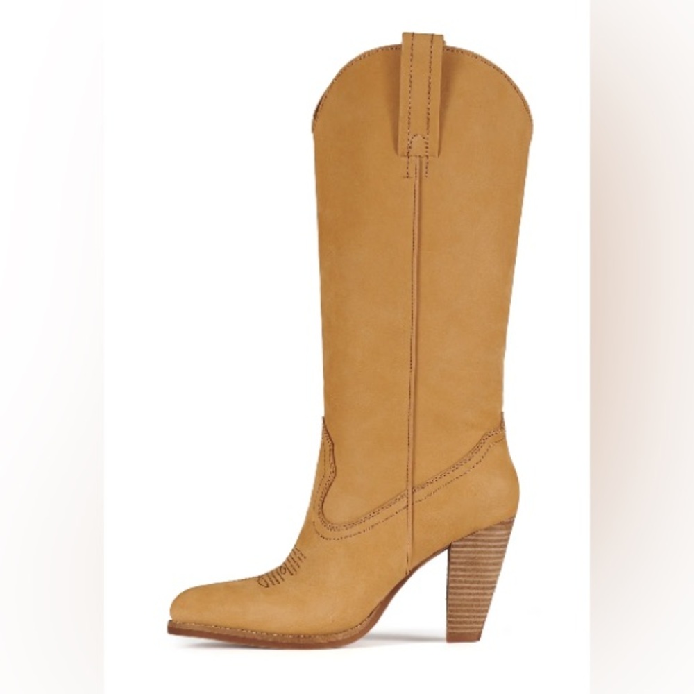 NWT Jeffrey Campbell Bullseye Camel Nubuck Western Boots